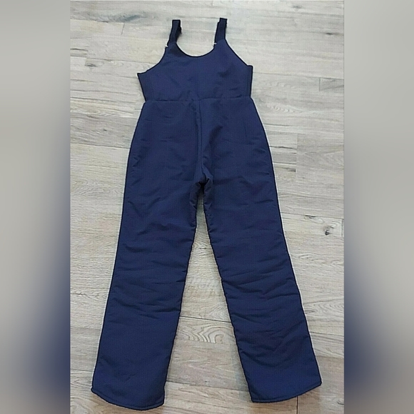 Vintage Action II Rice Sportswear Suspender Ski Pants Snow Bibs Size 14 Blue - Picture 2 of 7
